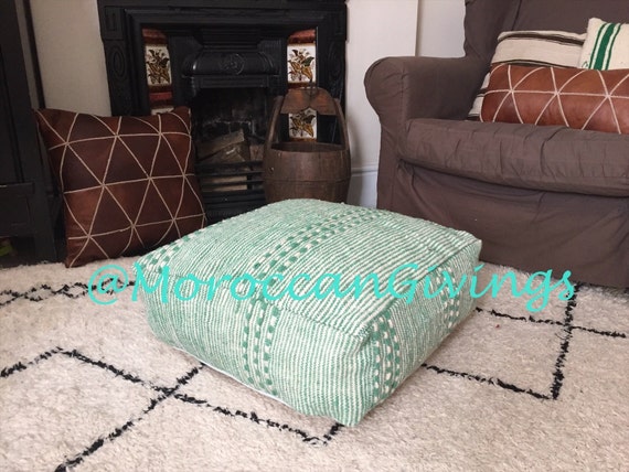 Floor Cushion Cover Xl Moroccan Floor Cushion Made From Ben Ourain Zanafi Rug Footrest Pillowcase Cover Insert No Filling