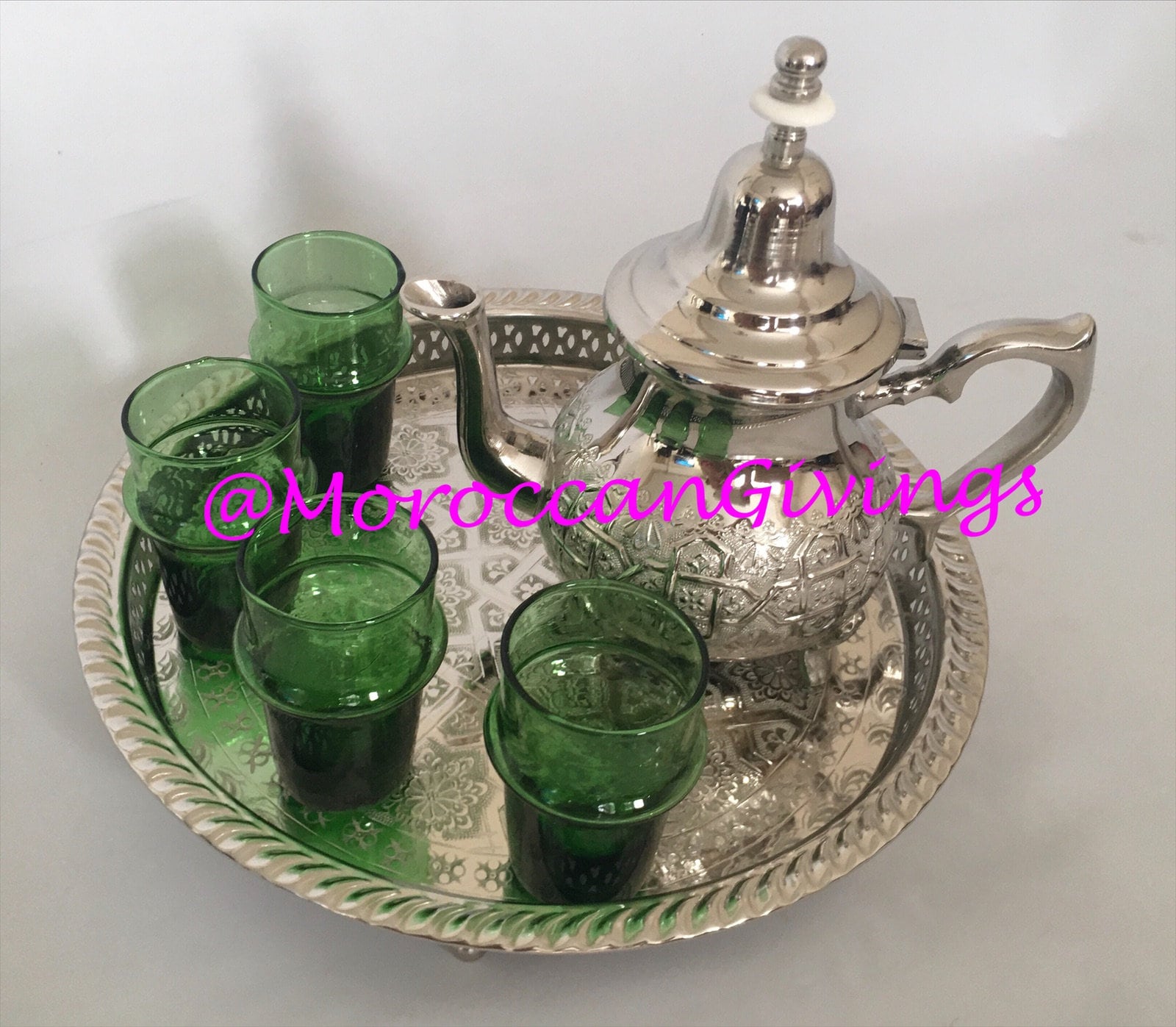 Moroccan Tea Set / Moroccan Gift / Teapot Qudsi Serving Tray Etsy UK