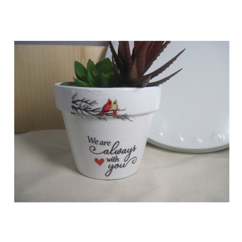Cardinal gift Cardinal succulent planter pot Cardinal plant pot Memorial plant pot