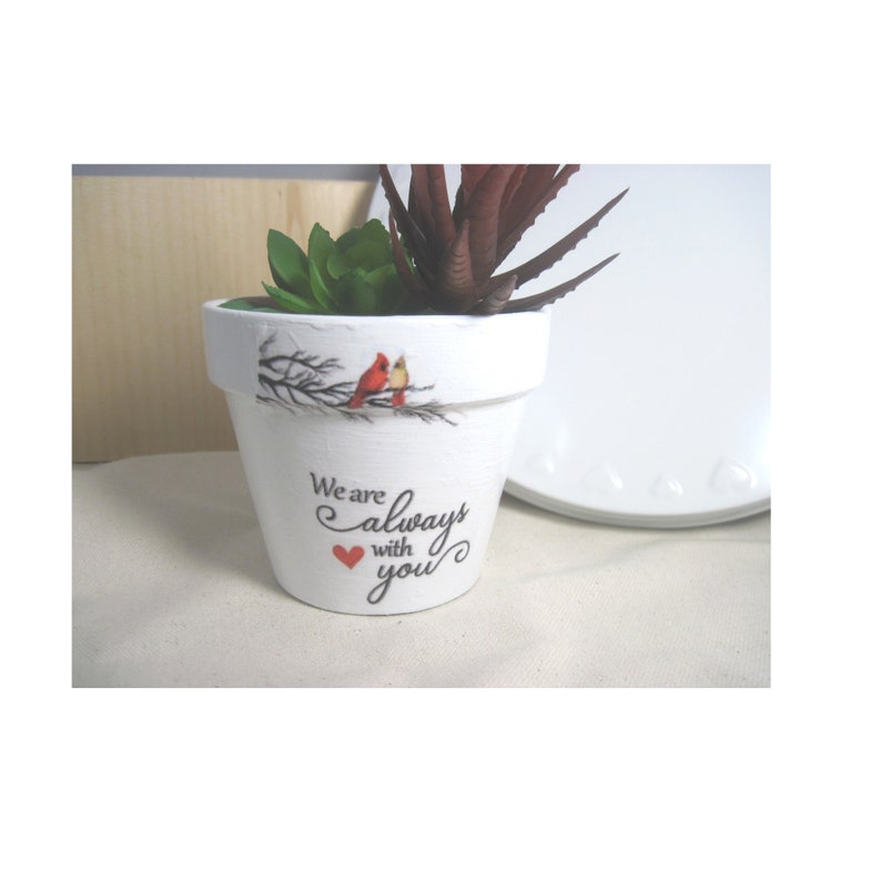 Cardinal gift Cardinal succulent planter pot Cardinal plant pot Memorial plant pot
