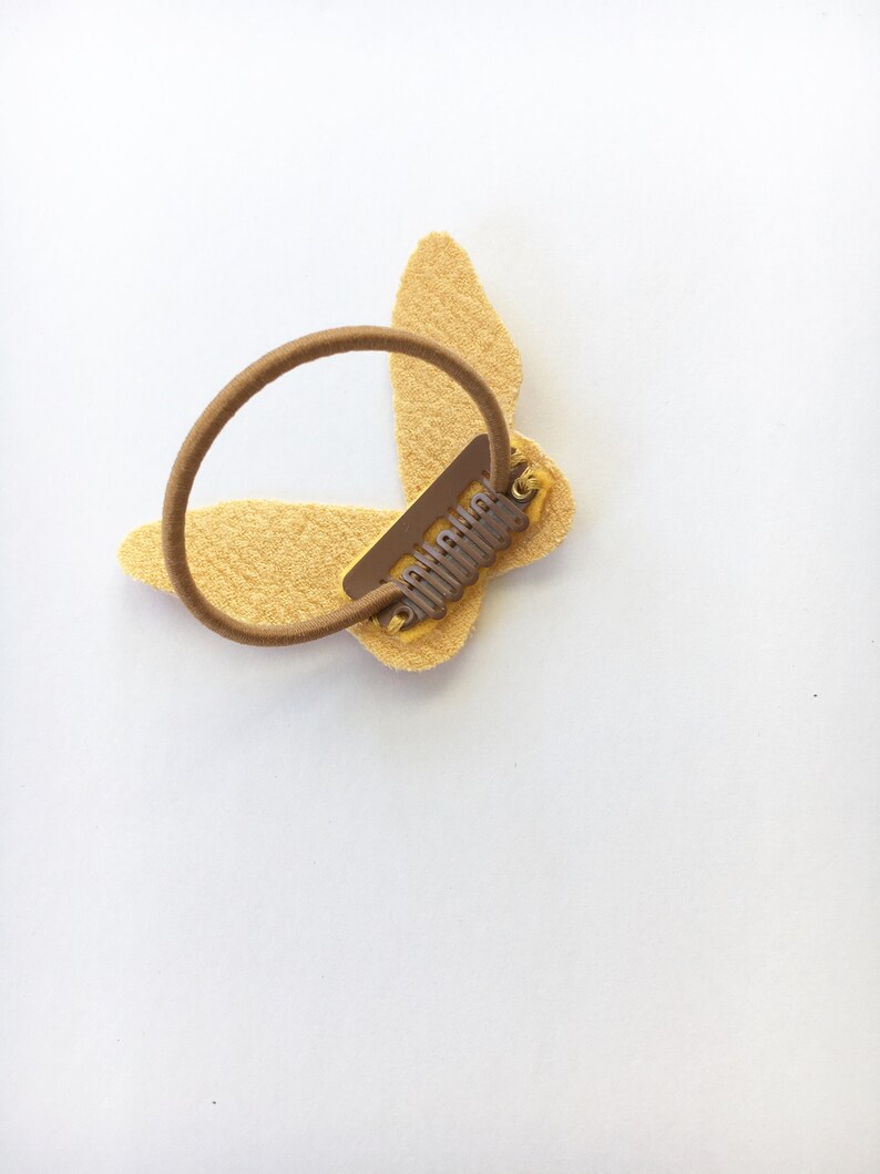 Summer in the countryside barrette Butterfly hair clip baby child white leaves elastic nylon headband