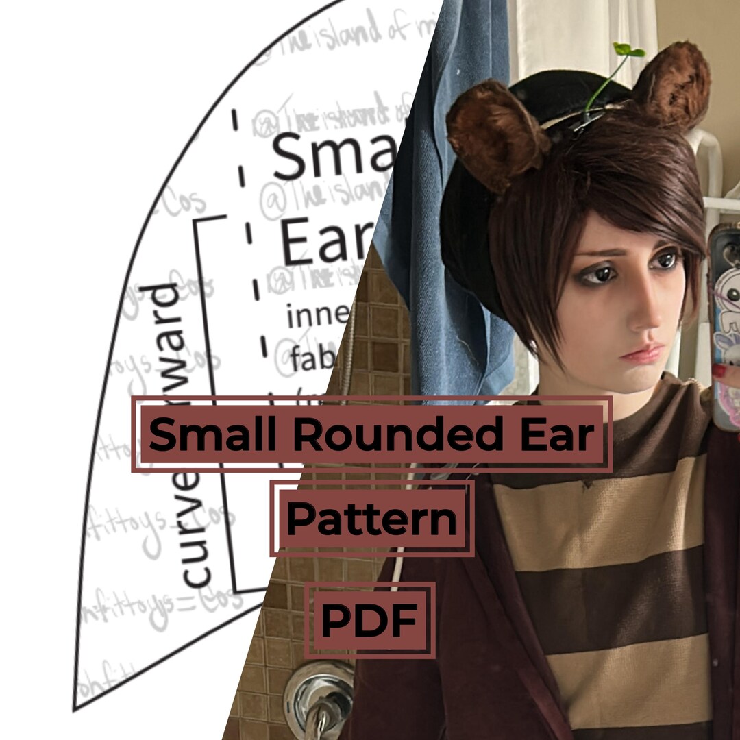 Round Ear Pattern Short Round Ear Cosplay Pattern - Etsy