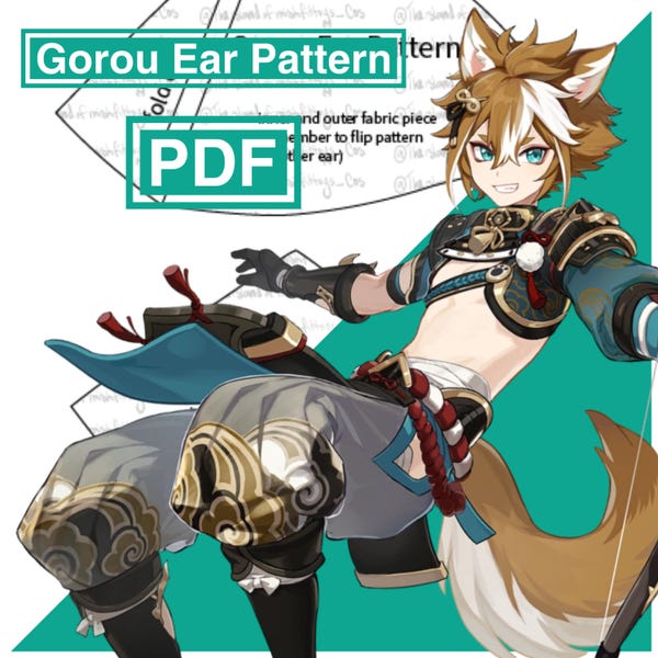 Gorou Small Dog Ear Cosplay Pattern