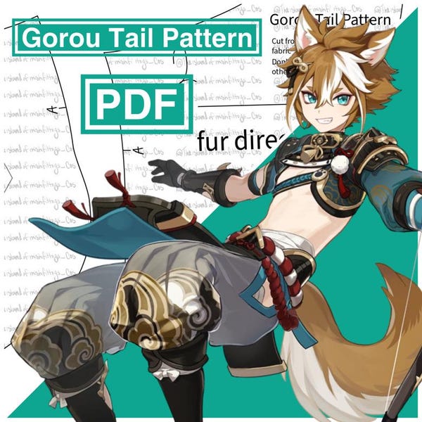 Gorou Dog Tail Cosplay Pattern