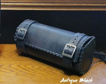 8-9 oz. Full-Grain Leather Tool Bag - No Artwork, fork bag, custom tool bag,