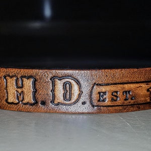 Adjustable Custom Leather Bracelet