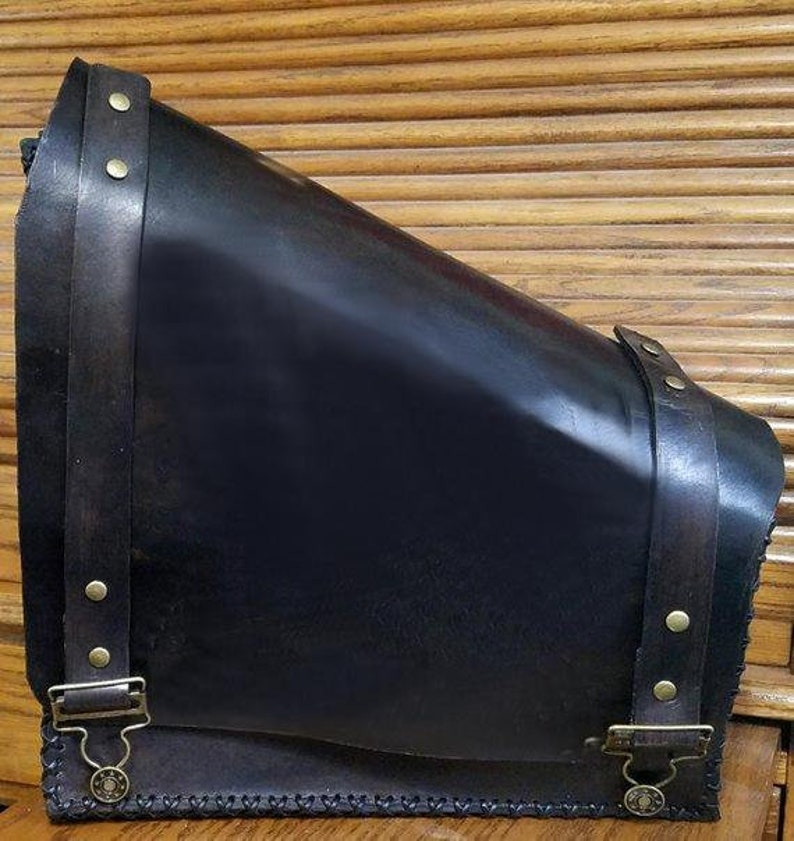Black leather swingarm bag hardtail bag black saddle bag | Etsy