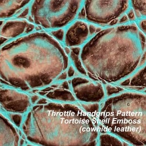 Tortoise Shell (cowhide) Embossed Throttle Hand Grips