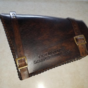 Handmade Leather Swingarm Bag: Rigid Frame Saddlebag