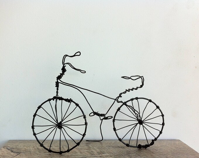 Wire Bicycle, Metal Sculpture, Scrap Metal Art, Scrap Art, Bicycle