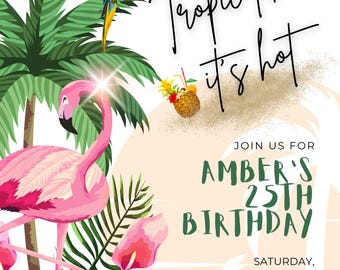 Tropical Birthday Invitation