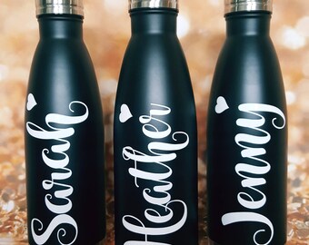stainless steel water bottle etsy