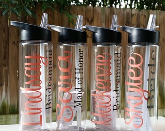 Personalized Water Bottle, Personalized Gifts, Custom Water Bottle,Bridesmaid Gift, Team Gifts Kids Water Bottle, Cheerleader Gifts