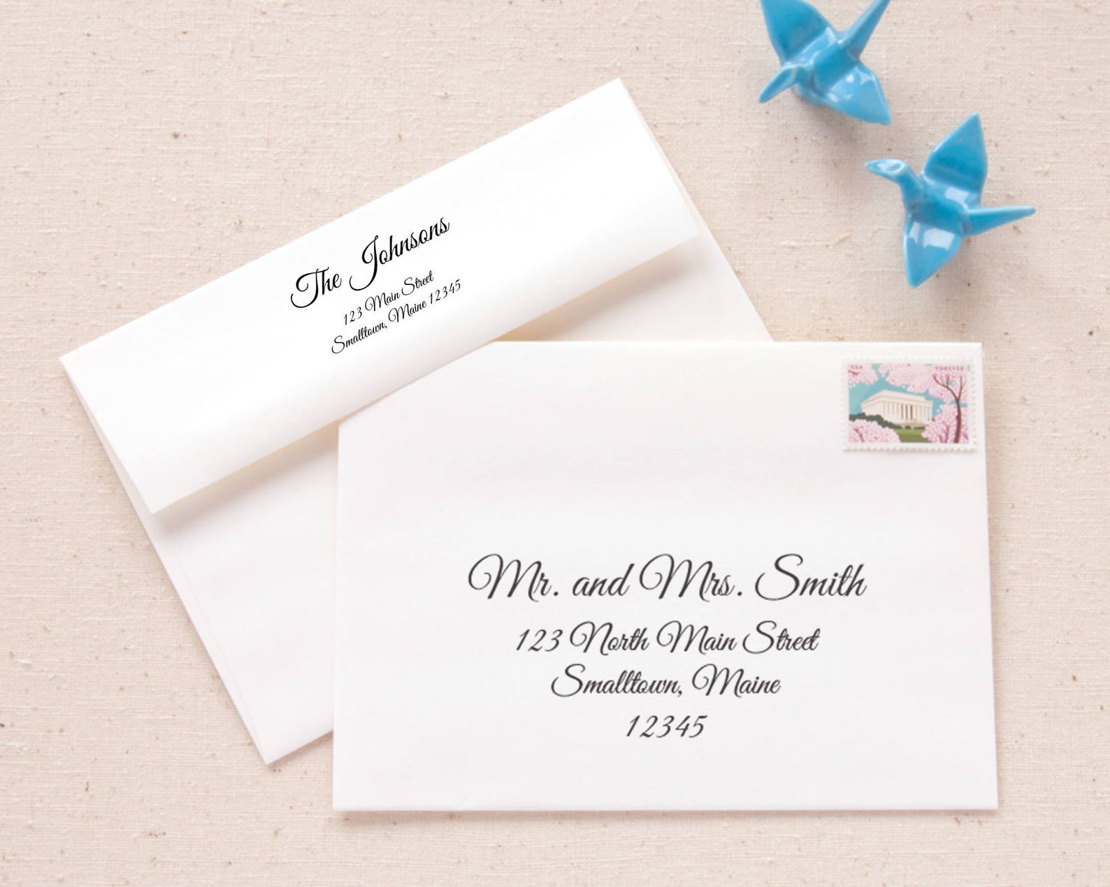Printable Envelope Address Template Elegant Calligraphy Envelope ...