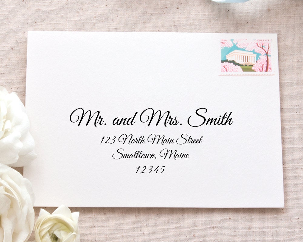 Printable Mail Address Label Template Bundle Elegant Calligraphy ...