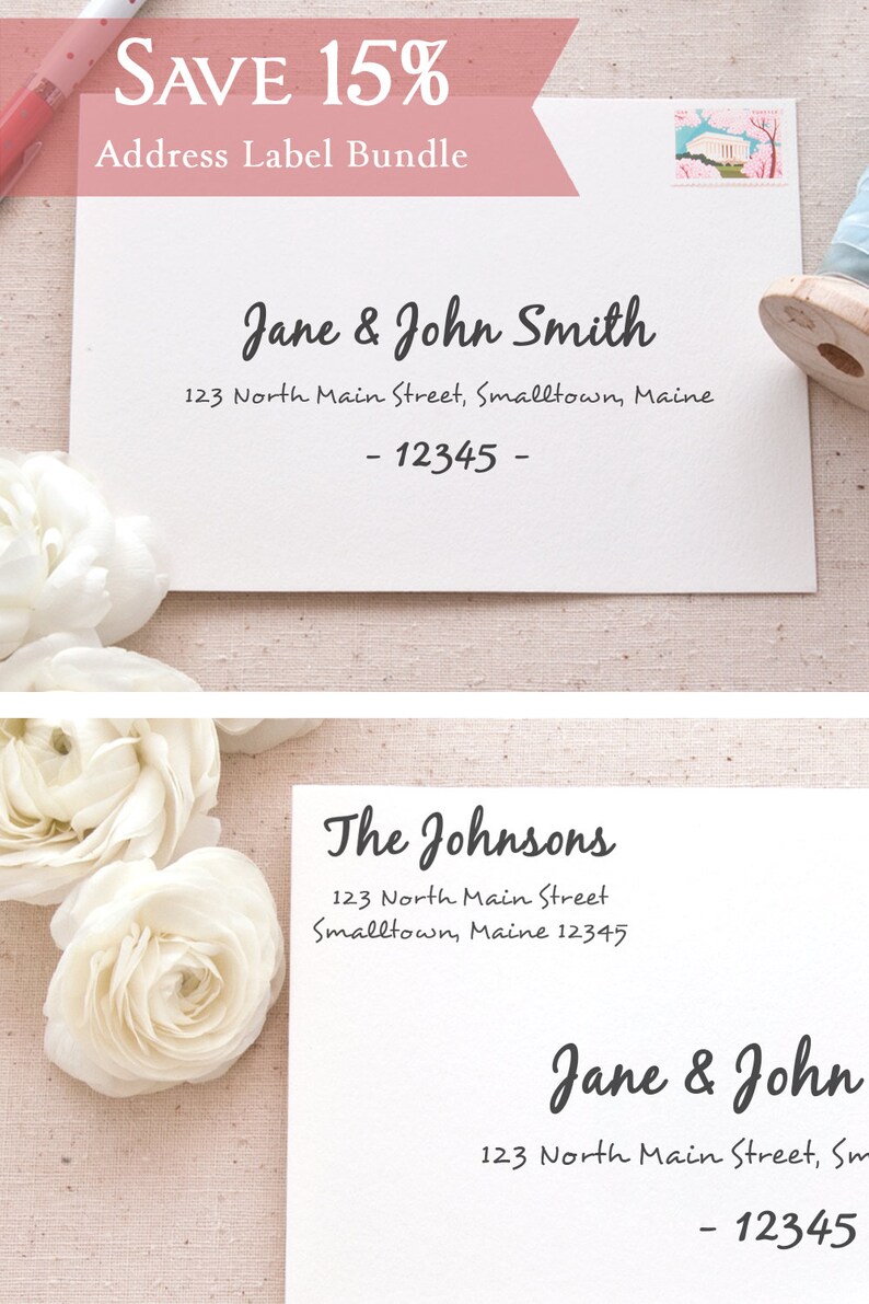 Hand-lettered Calligraphy Address Label Bundle Printable - Etsy