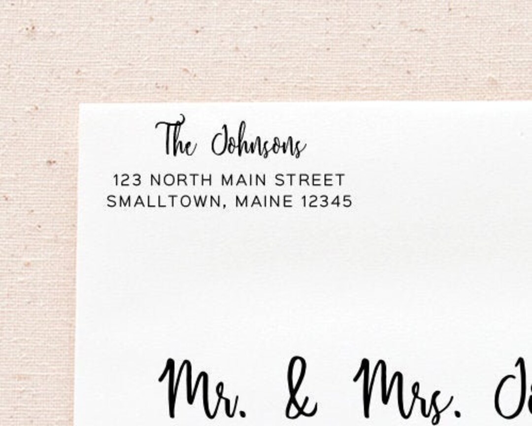 Printable Mail Address Label Template Romantic Calligraphy Printable Mail Labels for Wedding ...