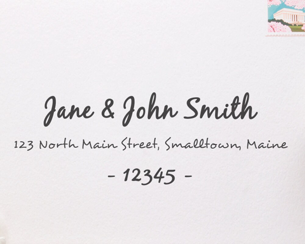 Printable Mail Address Label Template Hand-lettered Calligraphy ...