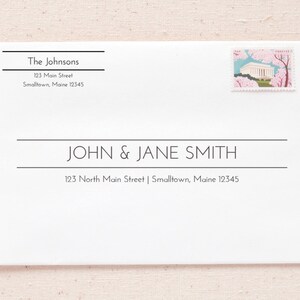Printable Envelope Address Template Clean and Modern Envelope ...
