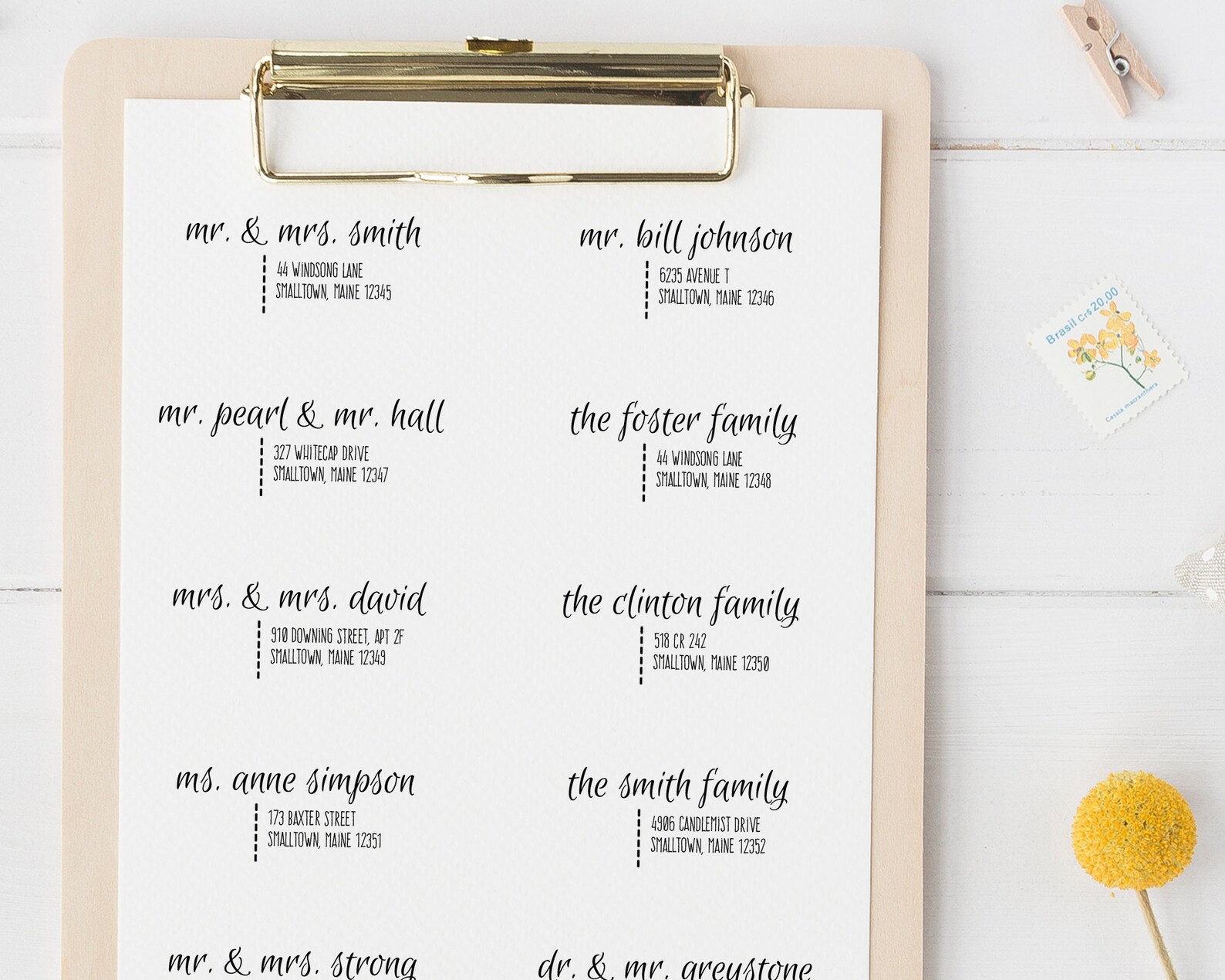 Printable Mail Address Labels Template Casual Calligraphy Printable ...