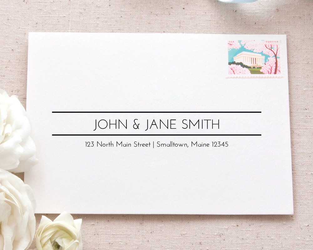 Printable Envelope Address Template Clean and Modern Envelope ...