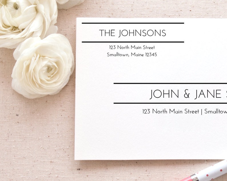Mail Address Label Layout Printable Mail Address Label Template Bundle Clean and Modern Printable ...