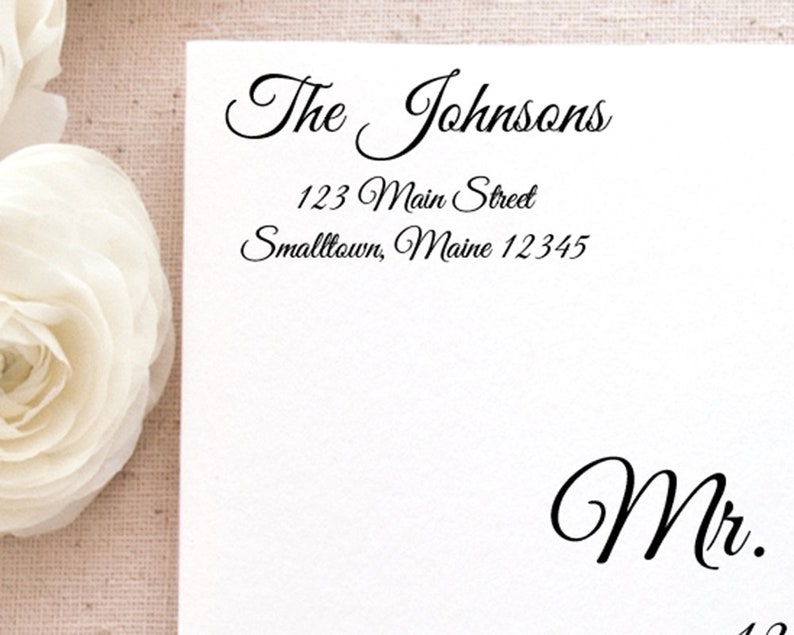 Printable Mail Address Label Template Bundle Elegant Calligraphy