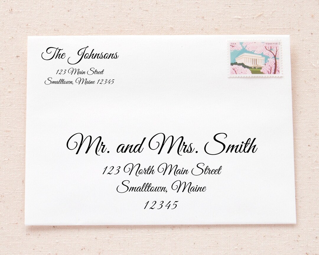 Printable Mail Address Label Template Bundle Elegant Calligraphy ...