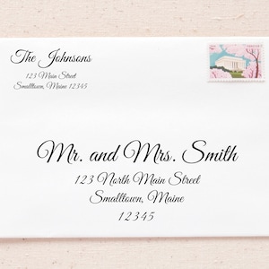 Printable Envelope Address Template Elegant Calligraphy Addressing Template for Wedding Invitations and Announcements image 5