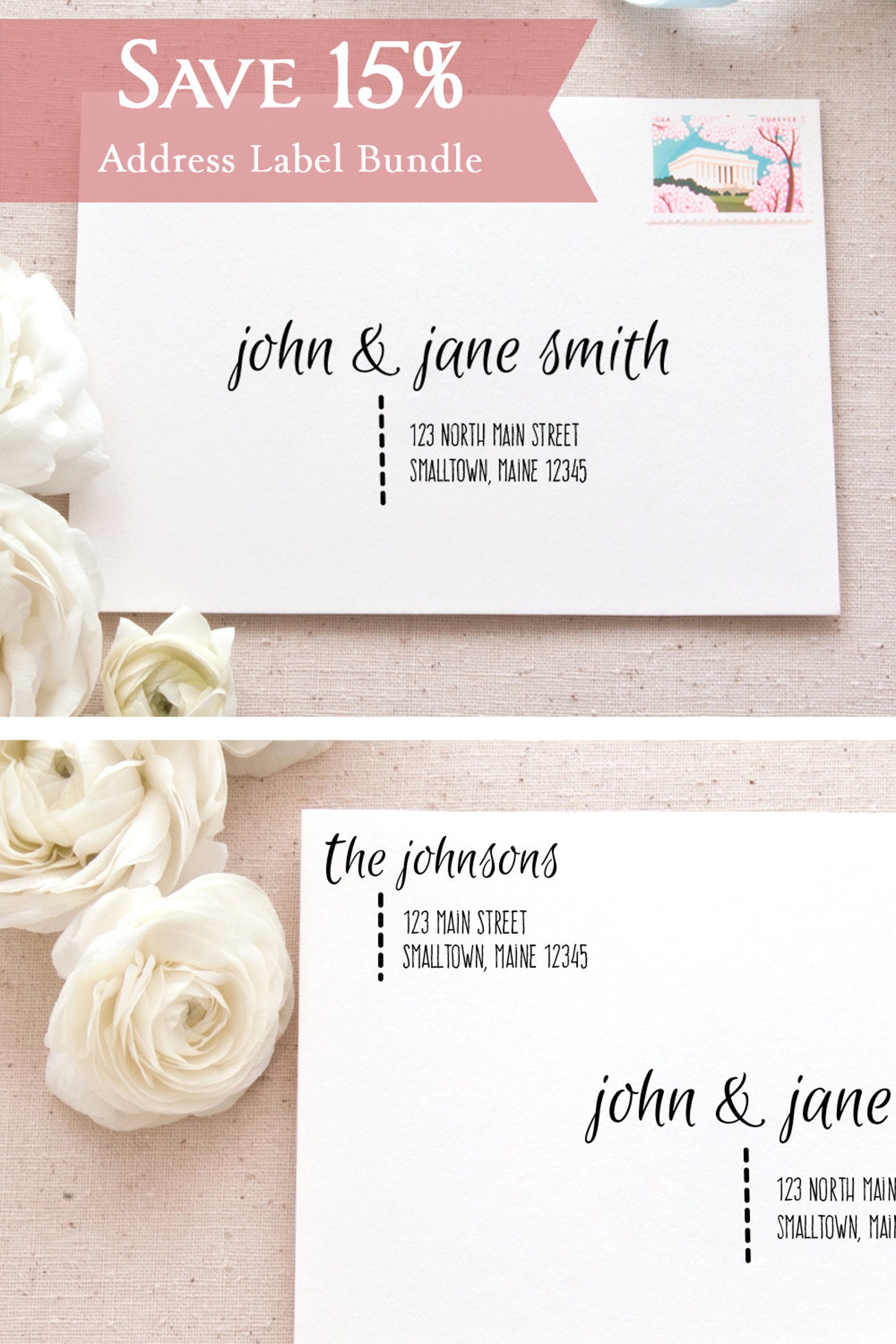 Printable Mail Address Label Template Bundle Printable Mail Labels for Wedding Invitations and ...