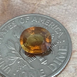 Natural Rusty Orange Sapphire 6.6x5.6mm 1 Carat Oval Cut Faceted Gem Loose Unmounted Gemstone Earth Mined Likely Unheated No Heat