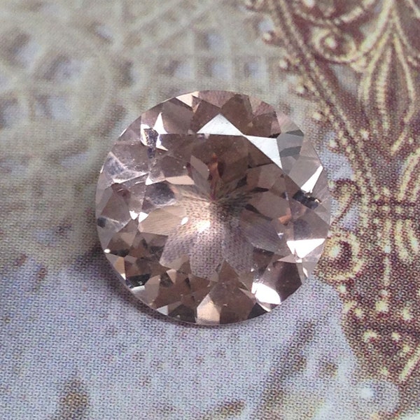 11mm Round Morganite 4 Carat Peachy Pink Loose Gem