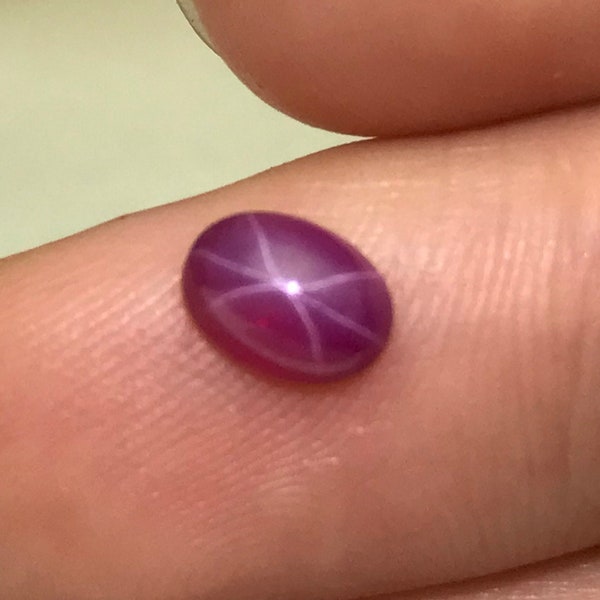 7x5mm Oval cut Lab Star Ruby/Sapphire, 1 carat Synthetic Corundum Cabochon