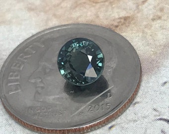 Color Change Natural Sapphire 5.7mm Round 1.40 Carat Bluish Purple to Bluish Green Gemstone Corundum Gem Faceted Loose Unmounted 5.5 mm 6 mm