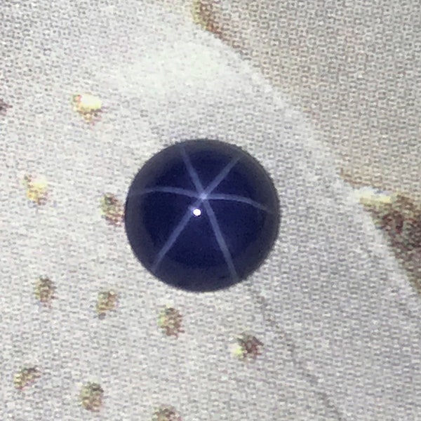 Signed Linde Blue Star Sapphire 4.5 to 5 mm Round Synthetic Star Sapphire Man Made Lab Created Loose Unmounted Cabochon