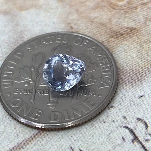Natural Light Violet Blue Sapphire 0.88 carat 6 x 5.2 mm Pear Cut, Faceted Loose Gemstone Light Purple Blue Unmounted Gem 6 x 5mm