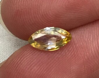 0.90 carat saphir jaune naturel (BE) 8.6x4.6mm Marquise Cut Béryllium traité saphir, gemme facettée pierre précieuse en vrac