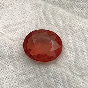 1.21 Karat Natürlicher Rot Orange Saphir 7.5x6.5mm Oval geschliffen facettierter Edelstein Lose unmontiert Edelstein Erde Mined Beryllium Behandelt