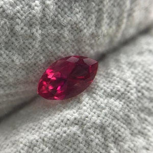 VVS 0.32 Carat Red Beryl 6.3x3.65mm Marquise Cut, Faceted Loose Natural Bixbite, Excellent Clarity