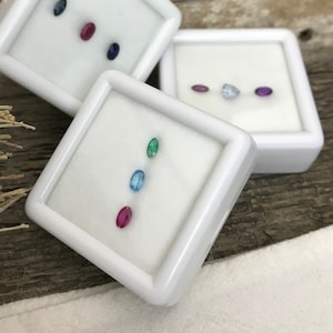 3 Gemstone Mix, 5mm Loose Faceted Gems, Precious and Semiprecious Gems, Topaz, Amethyst, Ruby, Sapphire, Emerald, Surprise Gems
