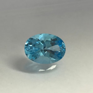 18x13 mm Sky Blue Topaz 15.5 Carat Oval Cut Loose Gem Wholesale Gemstone Nice Faceted Unmounted Aquamarine Substitute US Seller Flowing Gems