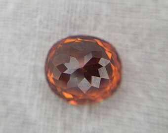 1.53 Ct Natural Reddish Orange Spessartite Garnet 7x6mm Oval