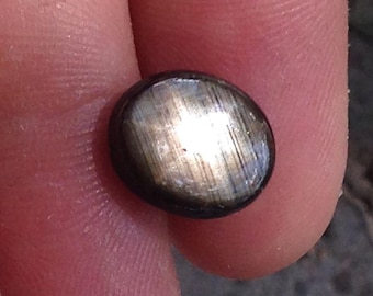 12 x 10 mm 5,45 quilates Zafiro Estrella Negro Natural de 6 Rayos Gema Suelta Cabujón cts Corindón Venta al por Mayor Piedra Natal de Septiembre Cab