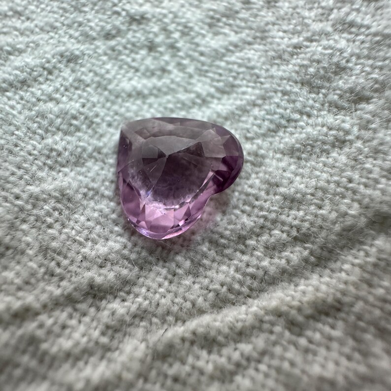 Natuurlijke roze spinel 0,62 karaat 6 x 5,7 mm gefacetteerd hartgeslepen losse edelsteen afbeelding 7