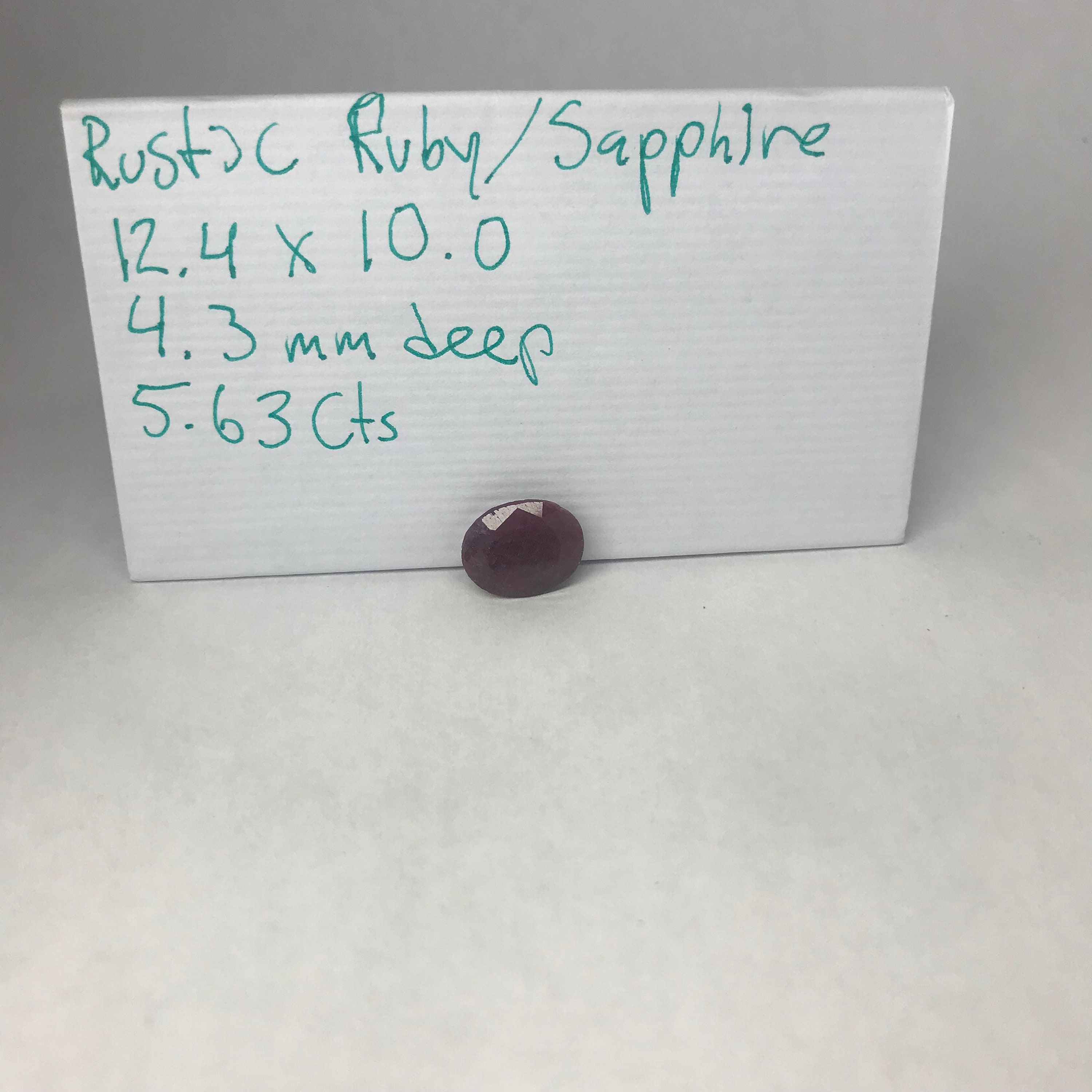 5.63 Carat Natural Rustic Ruby Inexpensive, 12.4x10mm Oval