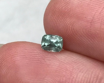 Bluish Green Montana Sapphire 0.69 carat 4.7x3.7mm Cushion Cut