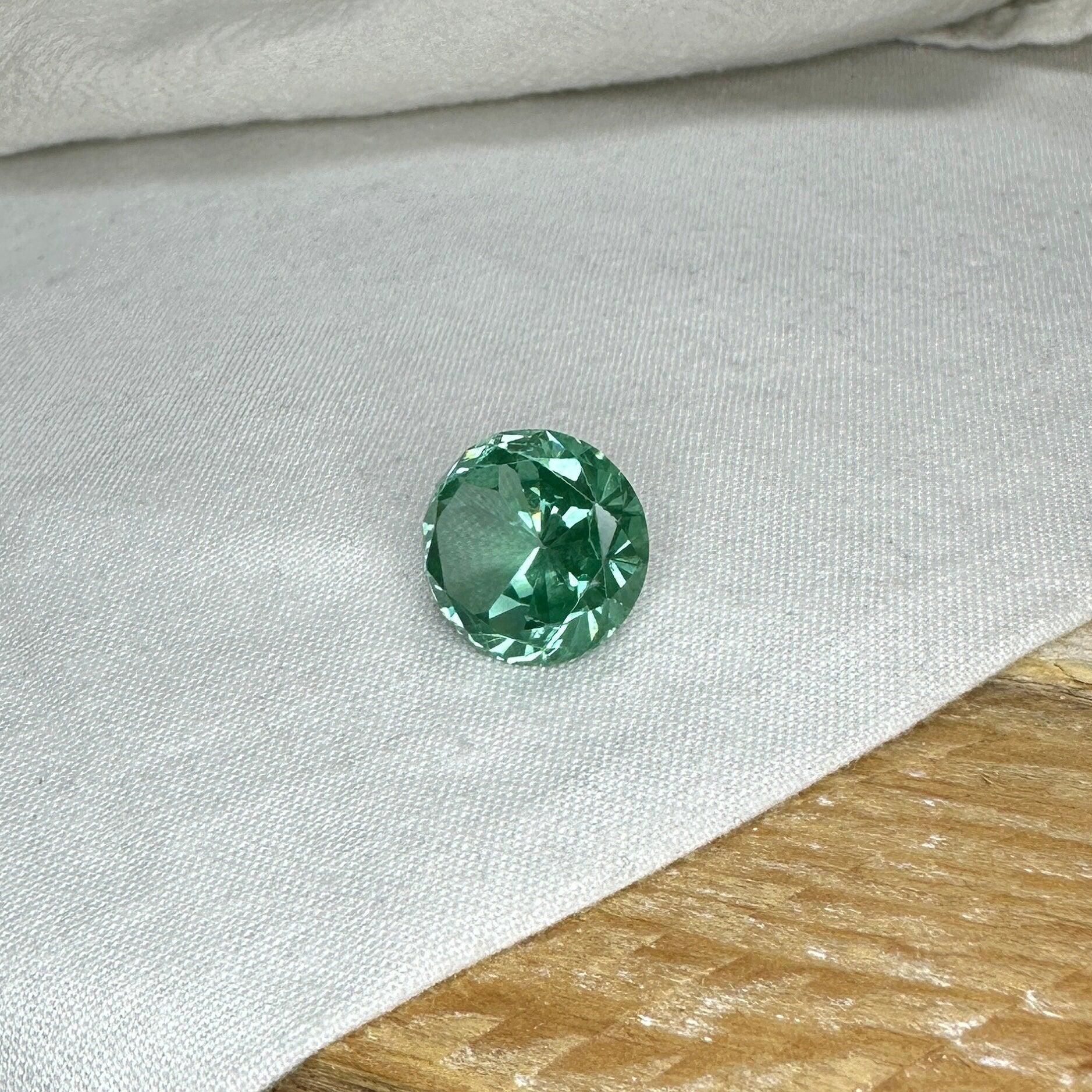 16 Carat Green Lab Created Spinel 15.5mm Round Cut Man Made Spinel
