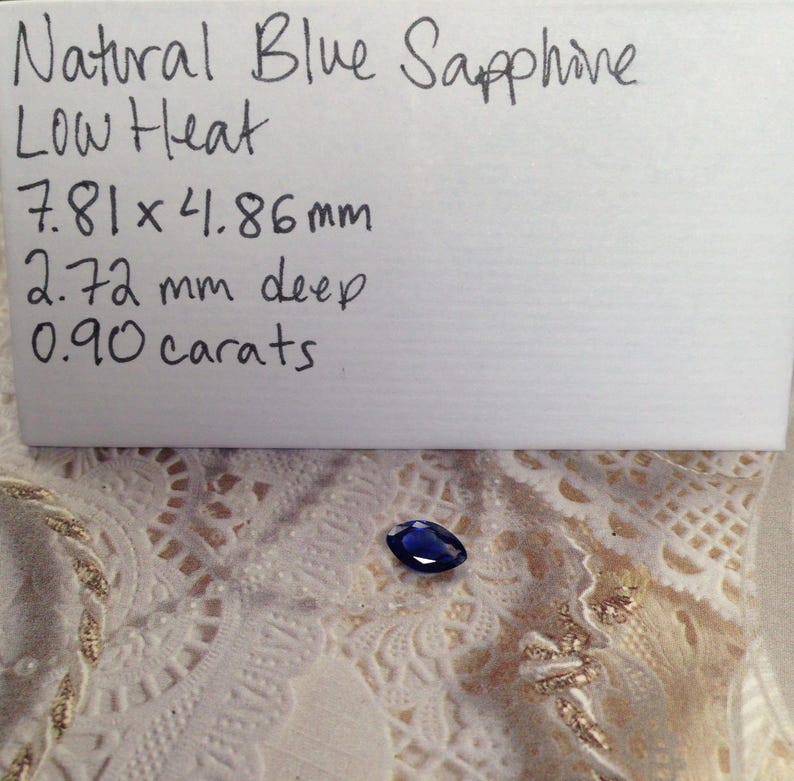 0.90 Carat Natural Blue Sapphire 8x5mm Marquise Cut, Blue Faceted Unmounted Gemstone, Low Heat Sapphire image 6