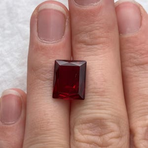 7.39 carat Rectangle Lab-grown Ruby 12x9.7mm