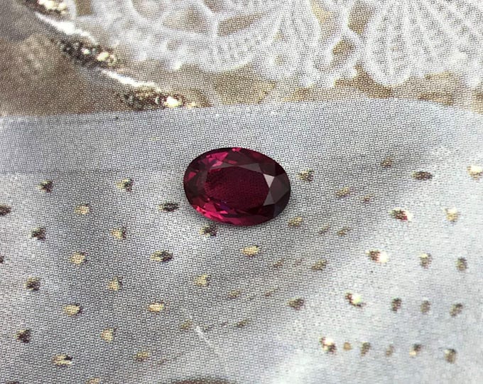 Heat Only Ruby 7x5mm Natural Ruby Heat Only 0.88 Carat Dark Purplish Red Loose Faceted ...